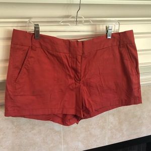 Brick red jcrew chino shorts